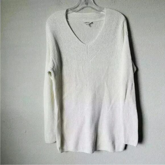 Haven Well Within Ribbed Long Sleeve Sweater S cashmere blend coastal preppy - Picture 1 of 4